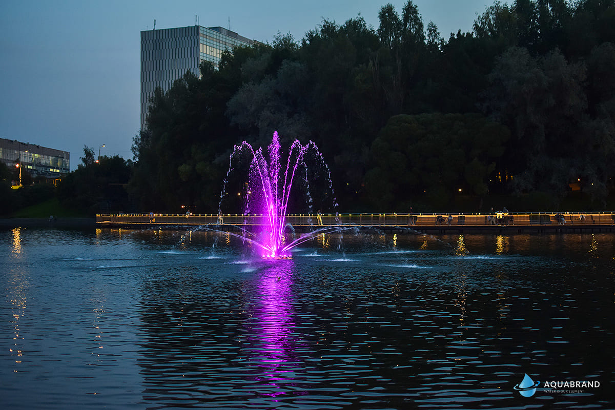 Floating Fountains. Dendropark. Zelenograd. New park